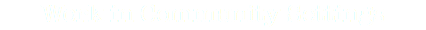 Work in Community Settings